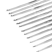  Набор крючков для вязания, 22 шт, сталь/алюминий, 12,5/15 см d 0,6-6,5 мм, 1161180 
