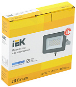  Прожектор СДО 07-20 светодиодный серый IP65 IEK 