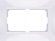  Рамка 2-м для двойной розетки белая/Werkel Basic 