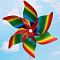  Игрушка Ветрячок Радужные краски d200мм 400мм цвет: микс 
