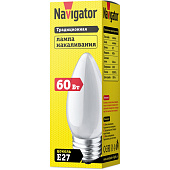  Лампа  Navigator Свеча МТ 60 Вт E27 /94327/ 