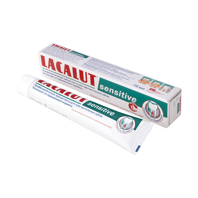  Lacalut Зубная паста Sensitive, 75 мл 