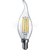  Лампа светодиодная филаментная E14 10Вт 2700К свеча на ветру/тепл. бел. ОНЛАЙТ 80 898 