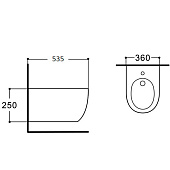  Биде подвесное Европа AQ1006-00 535x360x250 Aquatek 