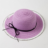  Шляпа для девочки "Куколка", р-р 50, фиолетовый    4578965 
