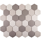  Мозаика 32,5х28,2 Hexagon small Grey Mix Antislip. Серый арт. JMT55221 /Starmosaic 