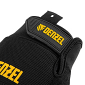  Перчатки универсальные комбинированные, усиленные, с защитными накладками, размер 9, Denzel 