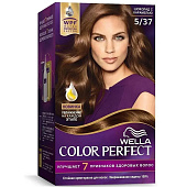  Стойкая крем-краска для волос WELLA Color Perfect 5/37 Шок с карамелью 