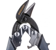  Ножницы по металлу 185мм, прямой и левый рез, сталь-СrM, двухкомпонентные рукоятки, Gross PIRANHA 