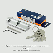  Цилиндр ключ/вертушка МЦ-ЛУВ-100 (хром) (50-50) англ.кл. Нора-М 