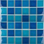  Мозаика 30,6х30,6 Crackle Blue Mixed Glossy Синий арт. LWWB84555 /Starmosaic 
