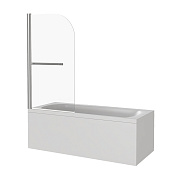  Шторка для ванны SCREEN R-HT-80-C-CH Bas 80х140 (1 ств.распашная+ручка) стекло 5мм 