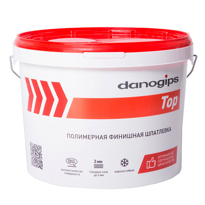  Полимерная финишная шпатлевка готовая DANOGIPS TOP 16,5 кг 