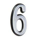 Номер дверной "6" (хром) пластик АЛЛЮР