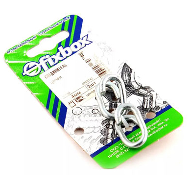  Соединитель цепей 4мм, цинк, 2шт 