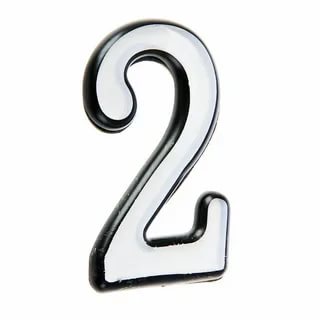 Номер дверной "2" (хром) пластик АЛЛЮР Номер дверной "2" (хром) пластик АЛЛЮР