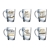  Кружка стеклянная На позитиве 300мл 806-177 