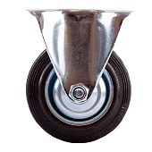 Опора колесная неповор.на площ.100мм сталь/резин (черный 1 шт)(70кг) Опора колесная неповор.на площ.100мм сталь/резин (черный 1 шт)(70кг)