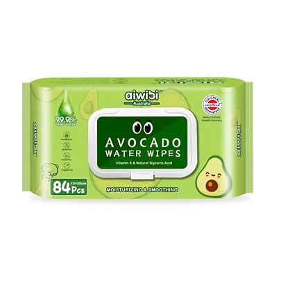 Салфетки влажные Aiwibi Avocado детские очищающие 84шт 