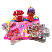  Игровой набор (кукла, телефон,аксессуары), 22х22 см, блистер, 6288-14 