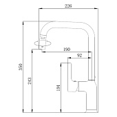  Смеситель для кухни Колонна хром CLM519 Voda 