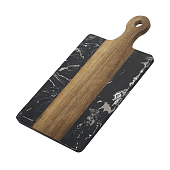 Доска разделочная с ручкой, вставка черный мрамор 35х18х1,2см Linea ACACIA 93-AC-1-02 Доска разделочная с ручкой, вставка черный мрамор 35х18х1,2см Linea ACACIA 93-AC-1-02