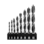 Набор сверл по дереву 8 шт (3, 4, 5, 6, 7, 8, 9, 10 мм) Vertextools Набор сверл по дереву 8 шт (3, 4, 5, 6, 7, 8, 9, 10 мм) Vertextools