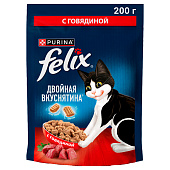 Сухой корм FELIX Двойная Вкуснятина Говядина 200г