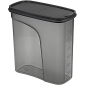 Емкость д/сыпучих продуктов 2,0л "Бест" прямоуг. 19х9,5х19см Графитовый М1256 Емкость д/сыпучих продуктов 2,0л "Бест" прямоуг. 19х9,5х19см Графитовый М1256