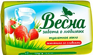  Мыло туалетное Весна Земляника со сливками, 90 г 