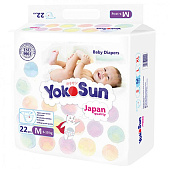 Подгузники YOKOSUN Комфорт на липучках М (5 - 10 кг) 22шт Подгузники YOKOSUN Комфорт на липучках М (5 - 10 кг) 22шт
