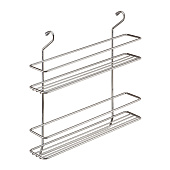 Полка двухъярусная для специй, хром MX-063 Полка двухъярусная для специй, хром MX-063