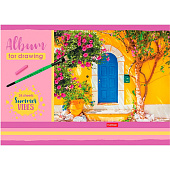  Альбом для рисования А4 24л скрепка Summer серия, 24А4В 