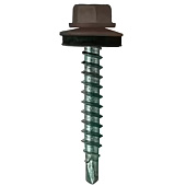  Саморезы кровельные 5,5х19мм, 70шт, RAL 8017 шоколадно-коричневый 