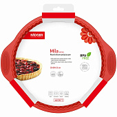  Форма круглая для пирога/пиццы,762018  силиконовая, 32x28x3,3 см, NADOBA, серия MILA 
