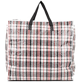  Сумка хозяйственная на молнии, 74 л, цвет белый/чёрный 