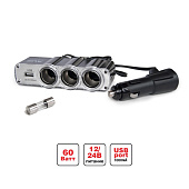 Разветвитель прикуривателя AVS 12/24 (на 3 выхода+USB) CS314U Разветвитель прикуривателя AVS 12/24 (на 3 выхода+USB) CS314U