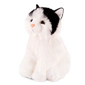 Мягкая игрушка Maxitoys, белый котик с чёрной мордочкой, 25 см Мягкая игрушка Maxitoys, белый котик с чёрной мордочкой, 25 см