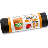 Пакеты д/мусора Grifon 60 л. 20шт. (10мкм) ПНД черные, в рулоне, 101-006 Пакеты д/мусора Grifon 60 л. 20шт. (10мкм) ПНД черные, в рулоне, 101-006