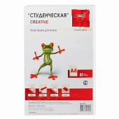 Бумага офисная А4, 80г/м2, 100л, СТУДЕНЧЕСКАЯ, CREATIVE, Россия, 146%(CIE) Бумага офисная А4, 80г/м2, 100л, СТУДЕНЧЕСКАЯ, CREATIVE, Россия, 146%(CIE)