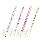  Ручка гелевая синяя стираемая Юнландия Котята, ассорти, 0,5 мм, 143659 