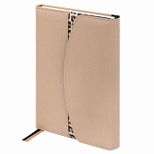 Ежедневник недатированный А5 BRAUBERG Wild, 160л, под кожу, магнит, leo бежевый, 116232