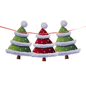 Украшение новогоднее растяжка ёлочки 8шт 20х15см l=3м арт.10123-0274 Код 271488 Украшение новогоднее растяжка ёлочки 8шт 20х15см l=3м арт.10123-0274 Код 271488