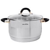  Кастрюля Servitta Nero rosa 5,8 л Sr0125 