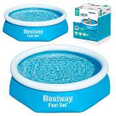 Bestway Бассейн с надувным бортом Fast Set 244х61см, 1880л арт.57448 Bestway Бассейн с надувным бортом Fast Set 244х61см, 1880л арт.57448