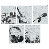 Тетрадь 24л лин Music Black&White мел карт 7-24-478/2 4809122 Тетрадь 24л лин Music Black&White мел карт 7-24-478/2 4809122