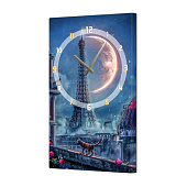 Часы-картина Париж, плавный ход, 35х60 см, 9766554 