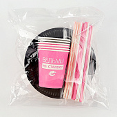  Набор бумажной посуды "Девчонка", на 6 персон, 6 стаканов, 6 тарелок, трубочки   10797811 