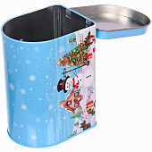  Банка жестяная "Сказочный Снеговик" 13х7,5х9,5см 894-407 