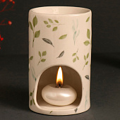 Аромалампа для эфирных масел «Ясно. Веточки», керамика, белая, 7.2?7.2?11.6 см Аромалампа для эфирных масел «Ясно. Веточки», керамика, белая, 7.2?7.2?11.6 см